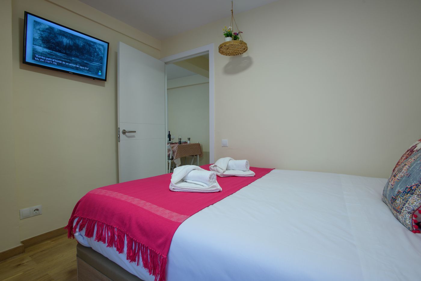 Habitación preparada para la llegada de huéspedes